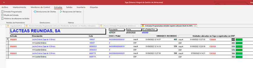 SIGA. Sistema Integral de Gestion de Almacenes.