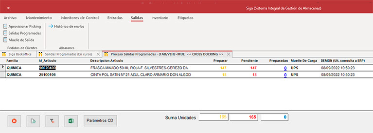 SIGA. Sistema Integral de Gestion de Almacenes.