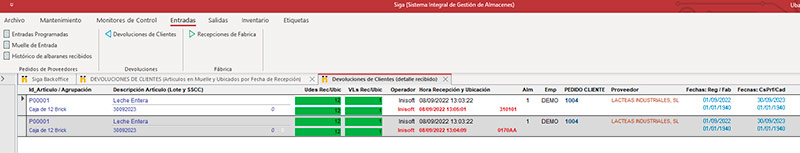 SIGA. Sistema Integral de Gestion de Almacenes.
