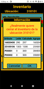 SIGA. Sistema Integral de Gestion de Almacenes.